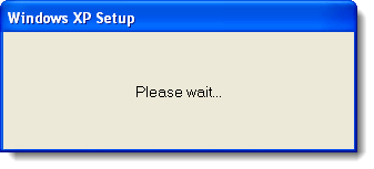 Windows XP에서 대화 상자를 기다려주십시오.
