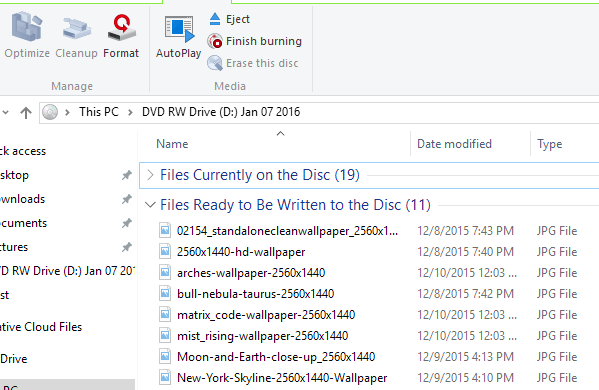 add more files to disc