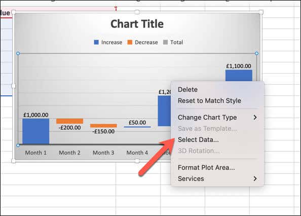 Microsoft Excel 이미지 4에서 폭포형 차트를 만드는 방법