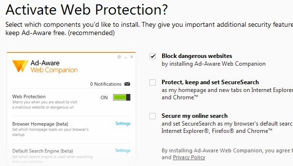 광고 인식 웹 보호