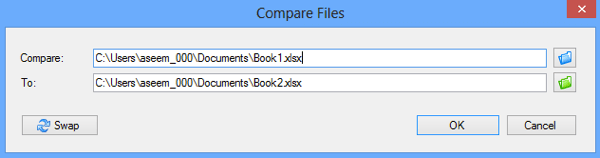 두 가지 Excel 파일 비교