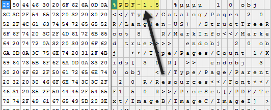 pdf 파일 16 진수 편집기